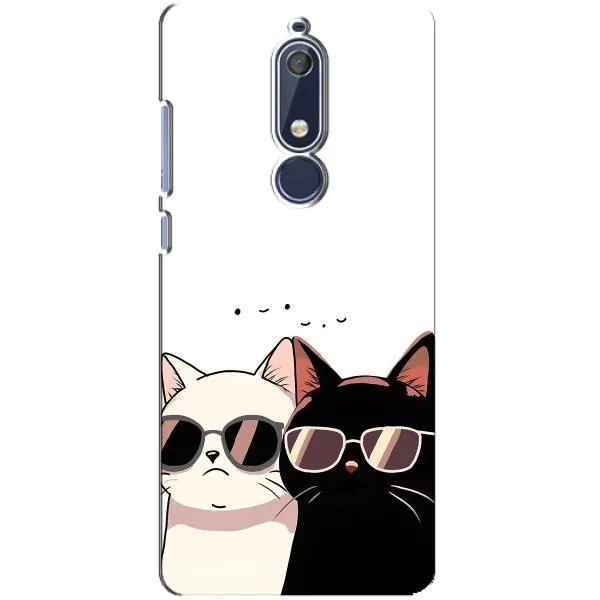 Чехол с принтом «Коты в очках» для Nokia 5.1 (2018) Чехол с принтом «Коты в очках» для Nokia 5.1 (2018)