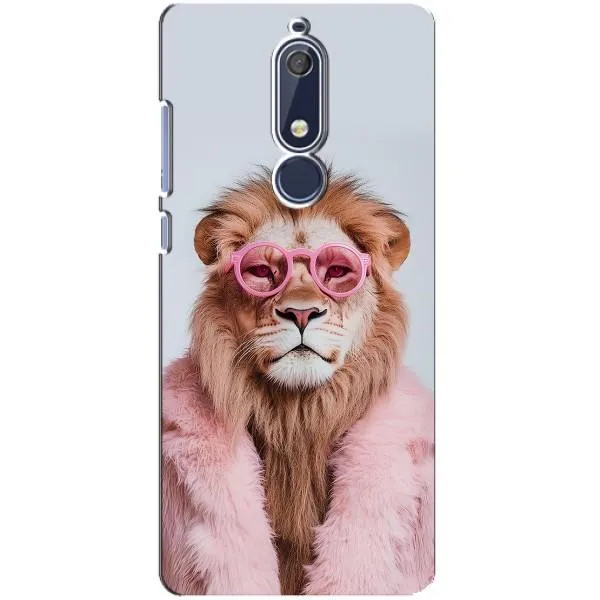 Чехол с принтом «Лев в очках» для Nokia 5.1 (2018)
