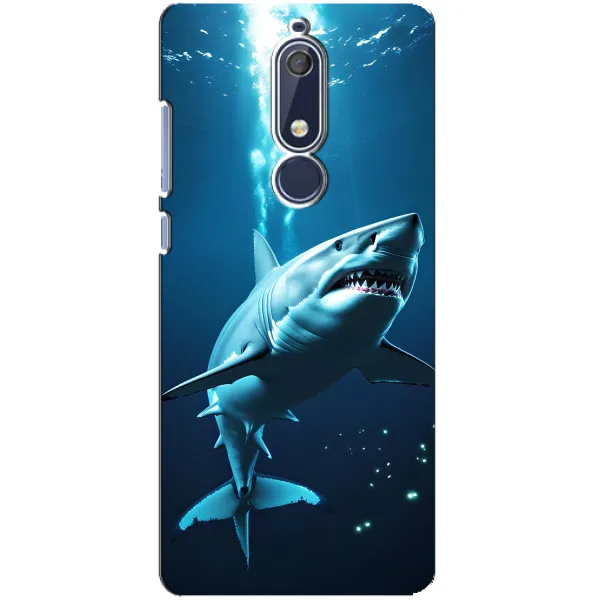 Чехол с принтом «Акула под водой» для Nokia 5.1 (2018)
