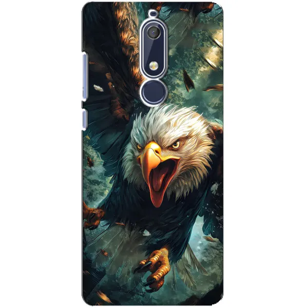 Чехол с принтом «Орел в полете» для Nokia 5.1 (2018)