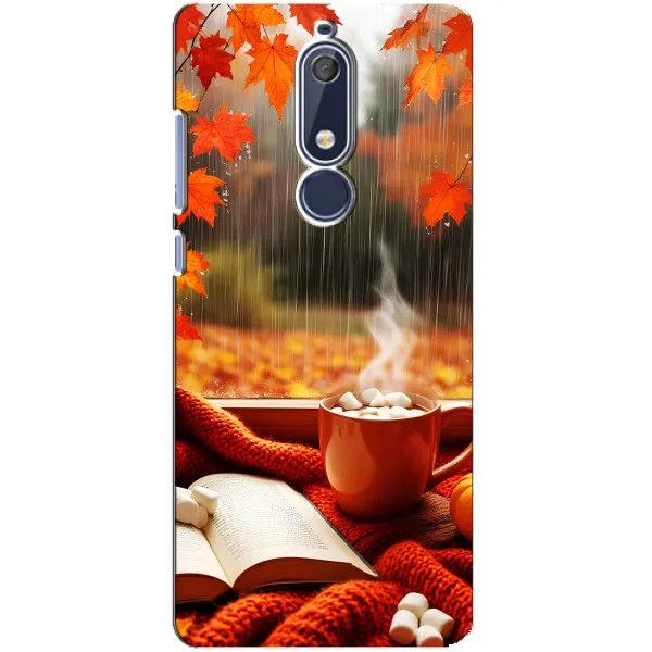 Чехол с принтом «Кофе и дождь» для Nokia 5.1 (2018) Чехол с принтом «Кофе и дождь» для Nokia 5.1 (2018)