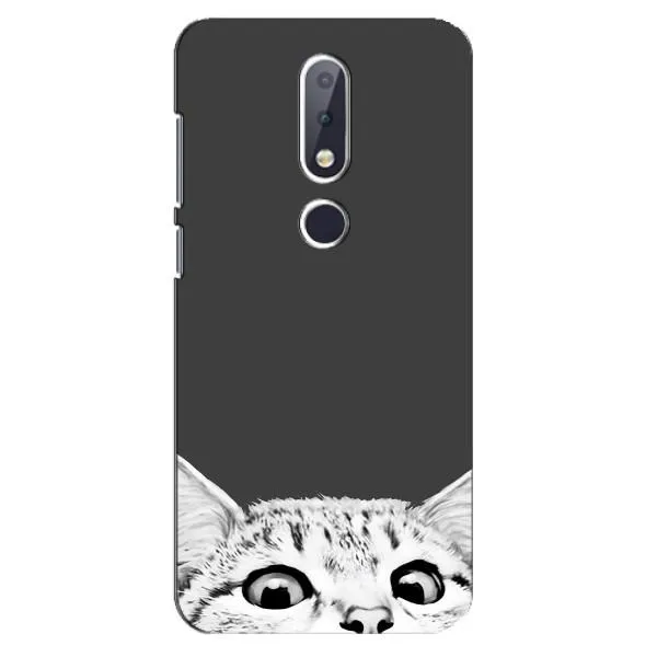 Чехол с принтом «Выглядывает кот» для Nokia 6.1 Plus Чехол с принтом «Выглядывает кот» для Nokia 6.1 Plus