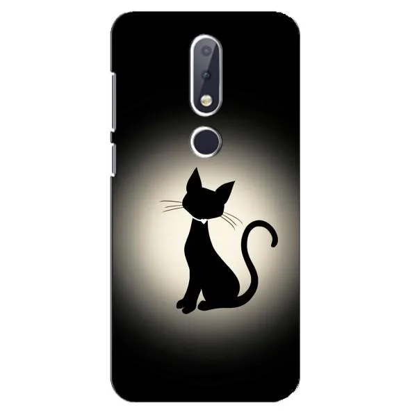 Чехол с принтом «Силуэт котика» для Nokia 6.1 Plus