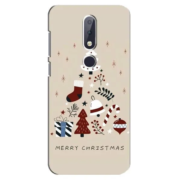 Чехол с принтом «Merry Christmas» для Nokia 6.1 Plus