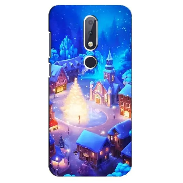 Чехол с принтом «Рождественский город» для Nokia 6.1 Plus