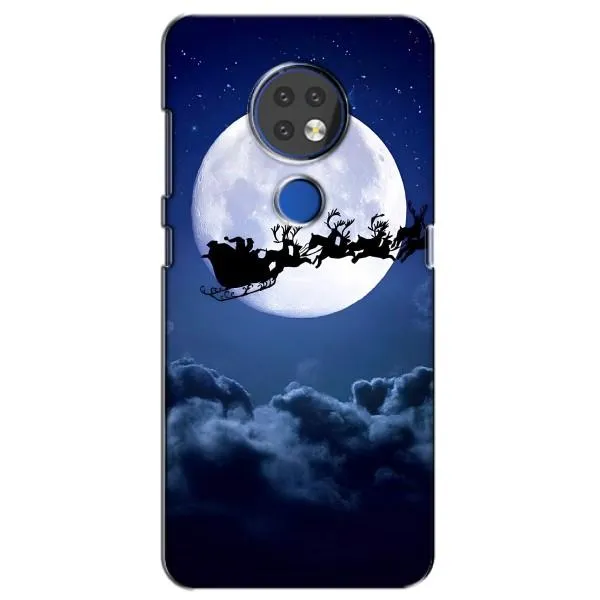 Чехол с принтом «Санта - луна» для Nokia 6.2 (2019)
