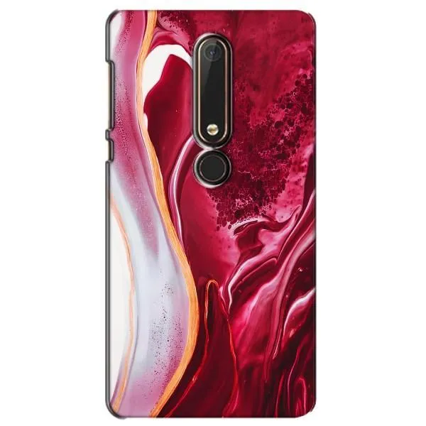 Чехол с принтом «Мрамор красный» для Nokia 6 2018 Чехол с принтом «Мрамор красный» для Nokia 6 2018