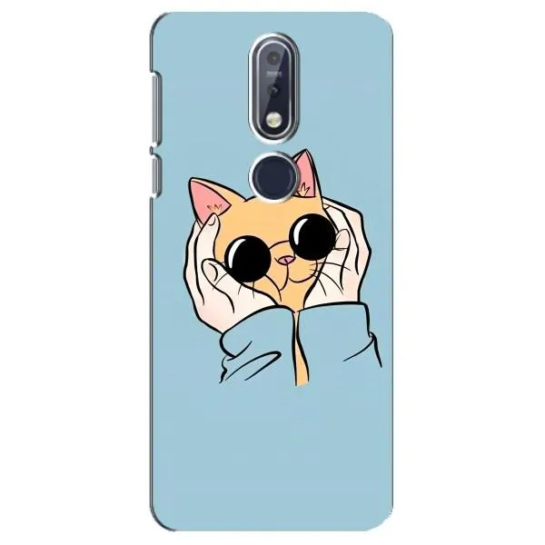 Чехол с принтом «Котик в очках» для Nokia 7.1 (2018) Чехол с принтом «Котик в очках» для Nokia 7.1 (2018)