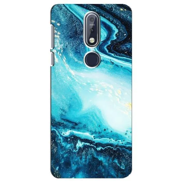 Чехол с принтом «Голубой мрамор» для Nokia 7.1 (2018)