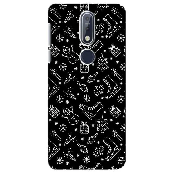 Чехол с принтом «Новогодний фон» для Nokia 7.1 (2018)