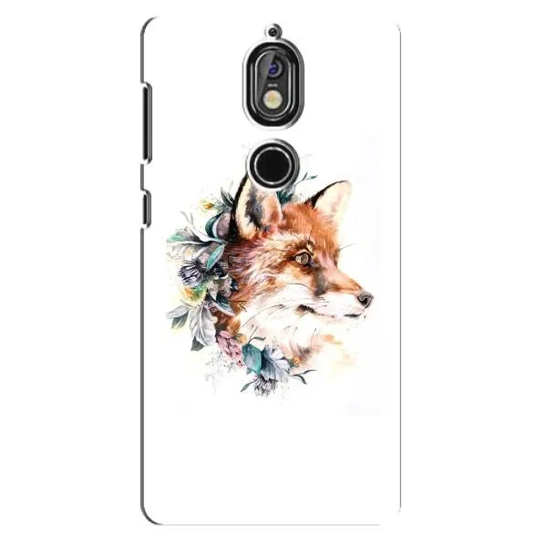 Чехол с принтом «Лисичка в цветочках» для Nokia 7