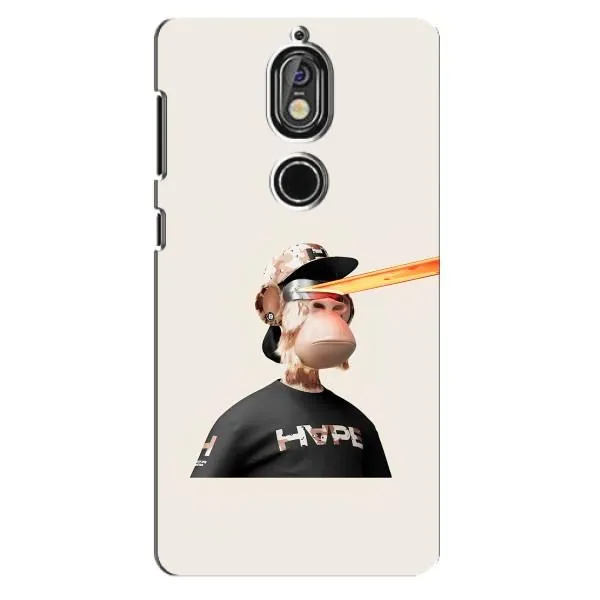 Чехол с принтом «обезьяна NFT в очках» для Nokia 7
