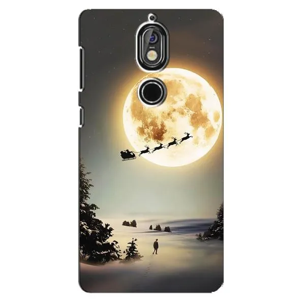 Чехол с принтом «Санта на луне» для Nokia 7 Чехол с принтом «Санта на луне» для Nokia 7