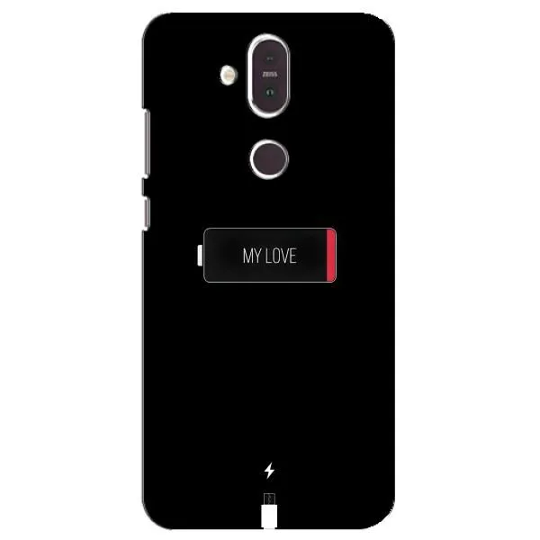 Чехол с принтом «Love battery» для Nokia 8.1 (2018)