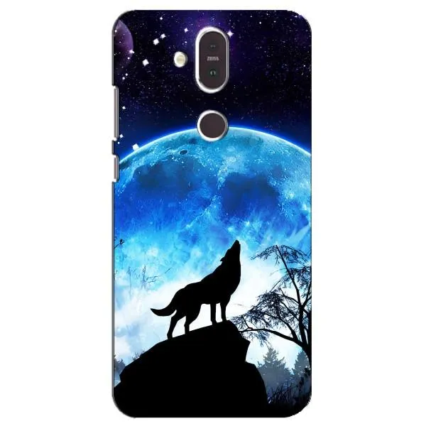 Чехол с принтом «Волк на луну» для Nokia 8.1 (2018)