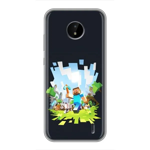 Чехол с принтом «персонажи Minecraft» для Nokia C10 Чехол с принтом «персонажи Minecraft» для Nokia C10