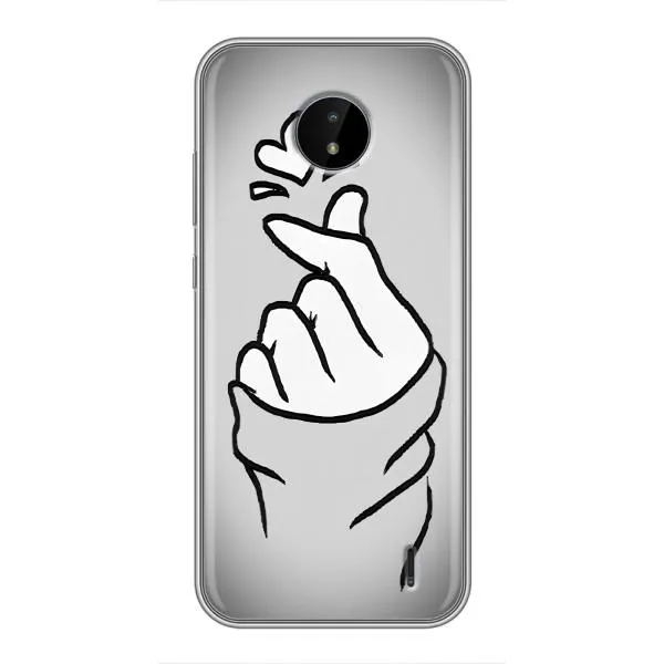 Чехол с принтом «Значок Love» для Nokia C20 Plus