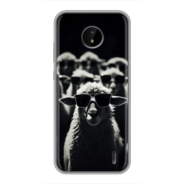 Чохол з принтом «Овечка в окулярах» для Nokia C20 Plus