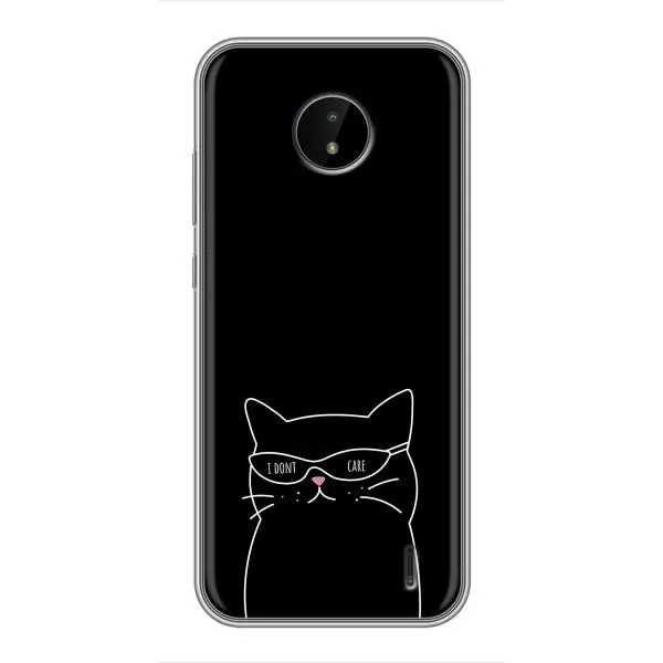 Чехол с принтом «Равнодушный кот» для Nokia C20 Чехол с принтом «Равнодушный кот» для Nokia C20