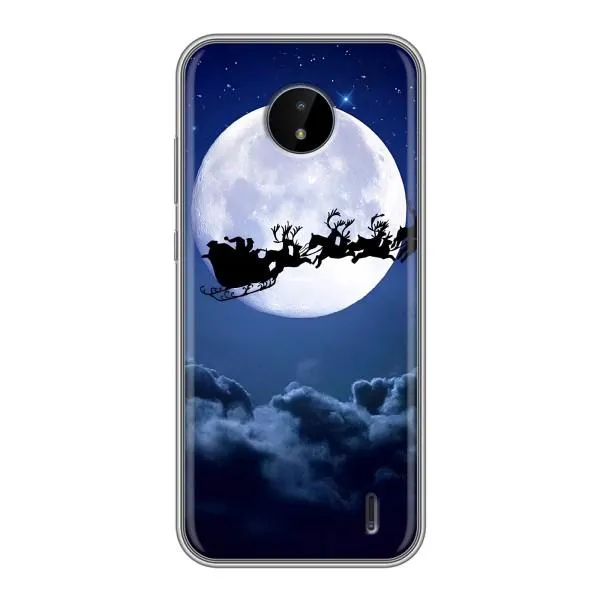 Чехол с принтом «Санта - луна» для Nokia C20