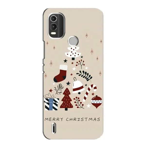 Чехол с принтом «Merry Christmas» для Nokia C21 Plus