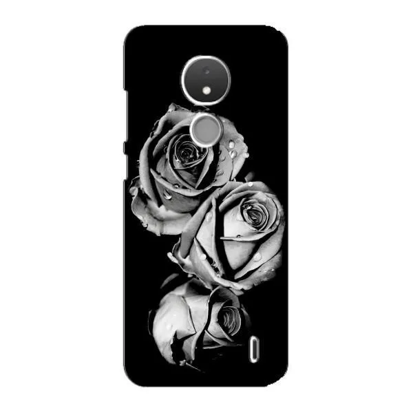 Чохол з принтом «Чорна троянда» для Nokia C21