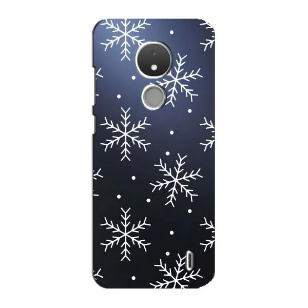 Чехол с принтом «Белые снежинки» для Nokia C21