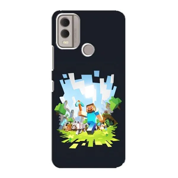Чехол с принтом «персонажи Minecraft» для Nokia C22 Чехол с принтом «персонажи Minecraft» для Nokia C22