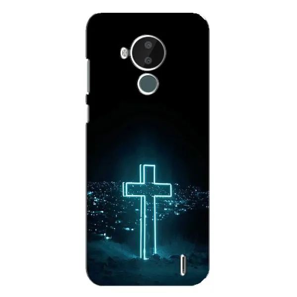 Чехол с принтом «Крест и город» для Nokia C30