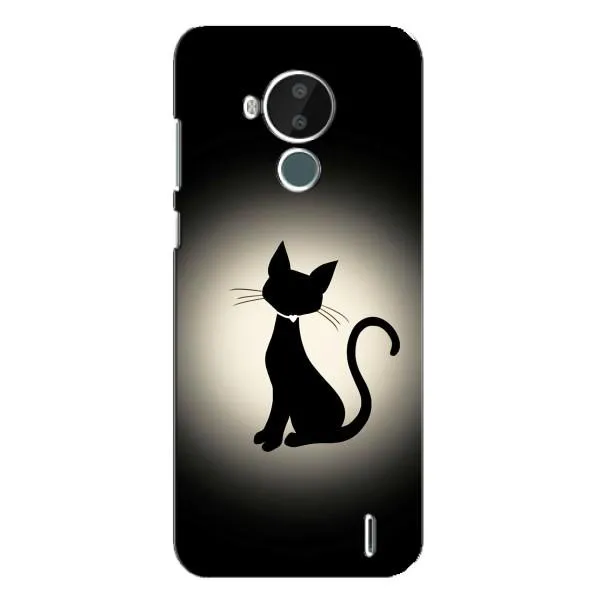 Чехол с принтом «Силуэт котика» для Nokia C30