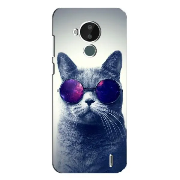 Чехол с принтом «Стильный кот» для Nokia C30