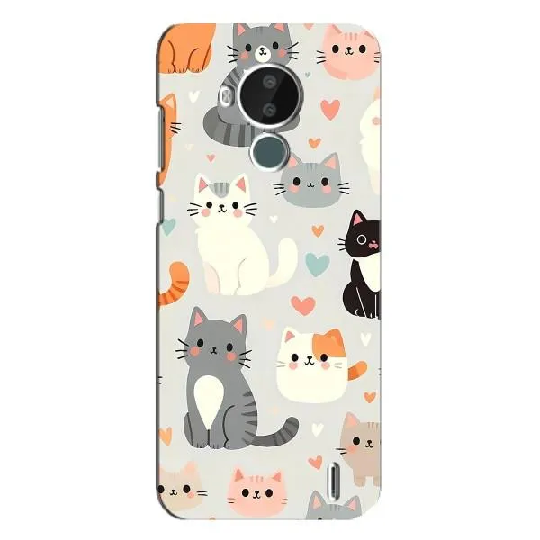 Чехол с принтом «Коллаж котов» для Nokia C30