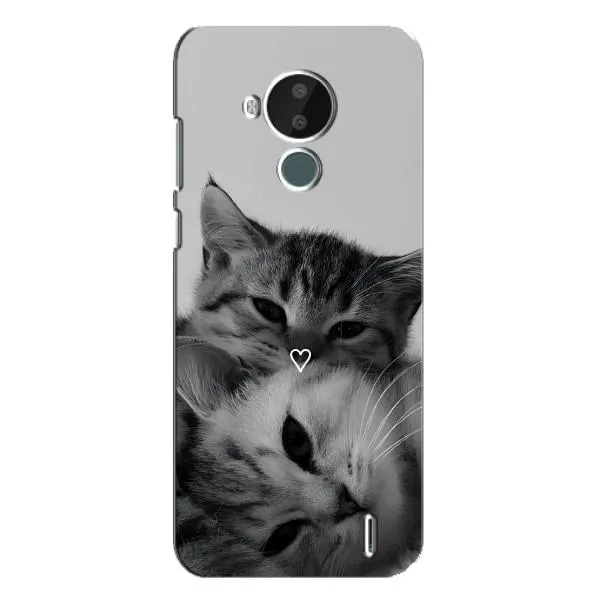 Чехол с принтом «Пара котов» для Nokia C30
