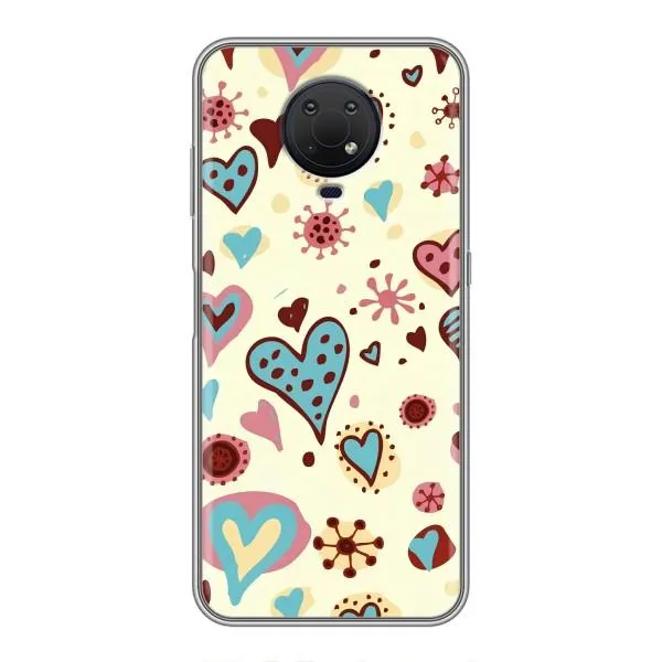 Чехол с принтом «Сердечки» для Nokia G10