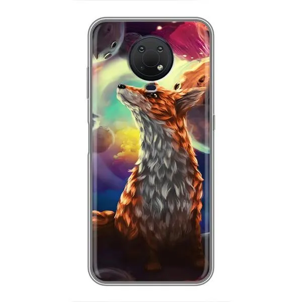 Чехол с принтом «Лисица в космосе» для Nokia G10