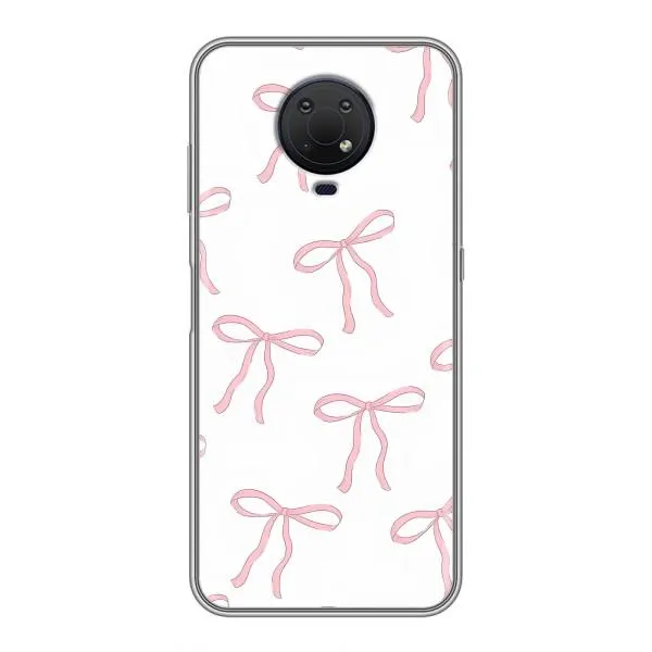 Чехол с принтом «Розовые бантики» для Nokia G10