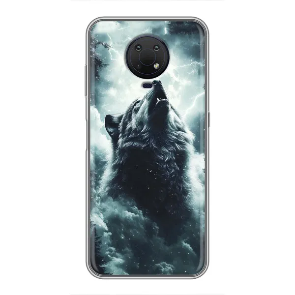 Чехол с принтом «Волк в облаках» для Nokia G10 Чехол с принтом «Волк в облаках» для Nokia G10
