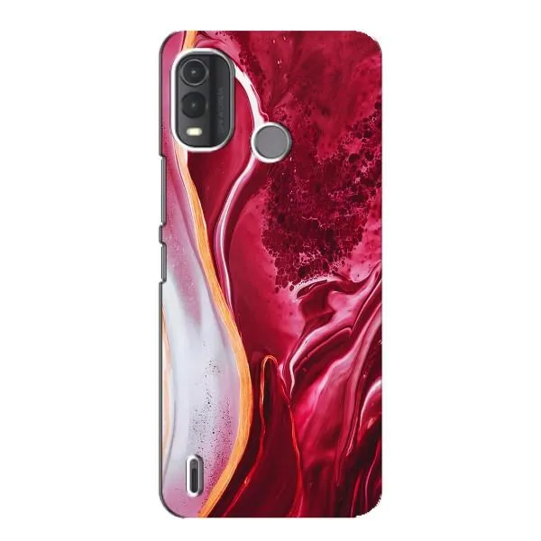 Чехол с принтом «Мрамор красный» для Nokia G11 Plus