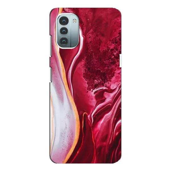 Чехол с принтом «Мрамор красный» для Nokia G11
