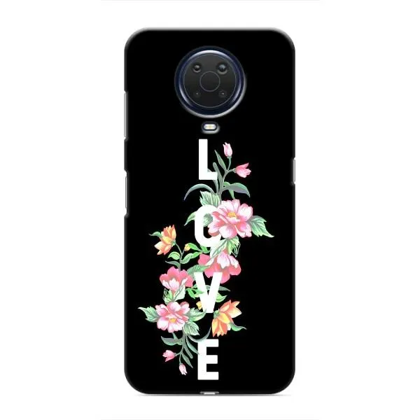 Чехол с принтом «Цветы LOVE» для Nokia G20