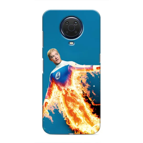 Чехол с принтом «Человек-факел в огне» для Nokia G20