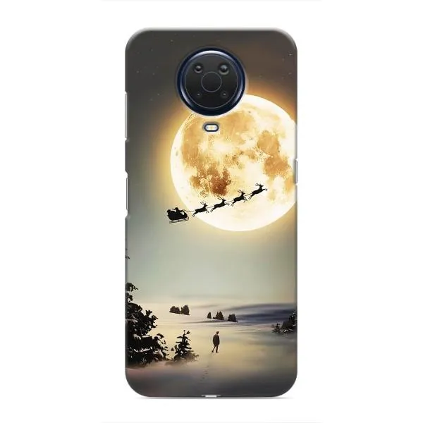 Чехол с принтом «Санта на луне» для Nokia G20