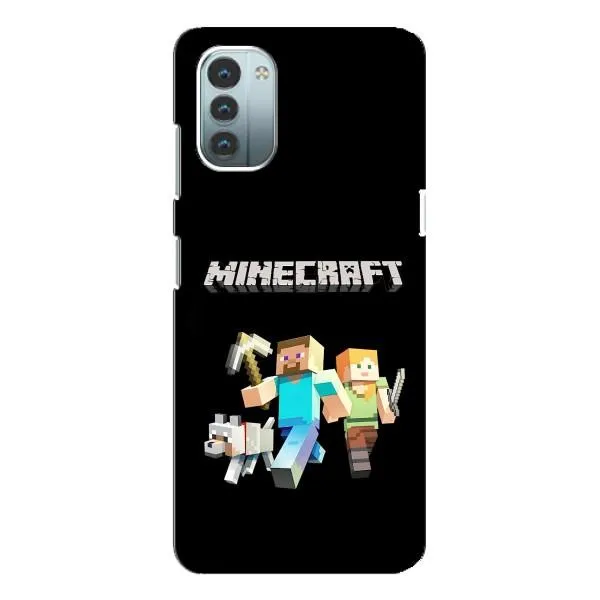Чохол з принтом «герої Minecraft» для Nokia G21