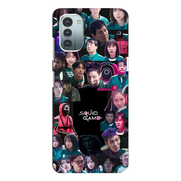 Чехол с принтом «Коллаж Игра кальмара» для Nokia G21 Чехол с принтом «Коллаж Игра кальмара» для Nokia G21