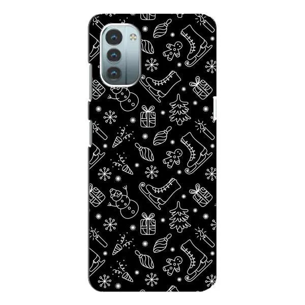 Чехол с принтом «Новогодний фон» для Nokia G21