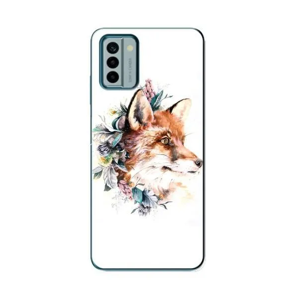 Чехол с принтом «Лисичка в цветочках» для Nokia G22