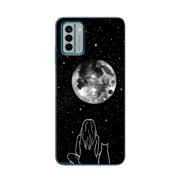 Чехол с принтом «Девушка с котом» для Nokia G22