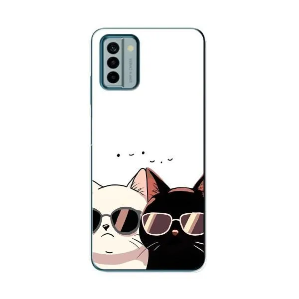 Чехол с принтом «Коты в очках» для Nokia G22