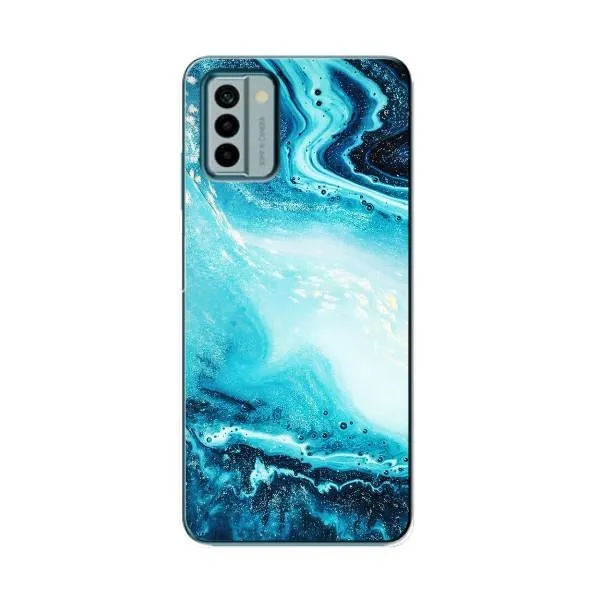 Чехол с принтом «Голубой мрамор» для Nokia G22