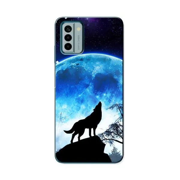 Чехол с принтом «Волк на луну» для Nokia G22